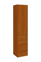 NN 5 - 44ZD skříň vysoká, 4-zásuvková/1-dveřová, pravá, 1800x400x400, olše jantar